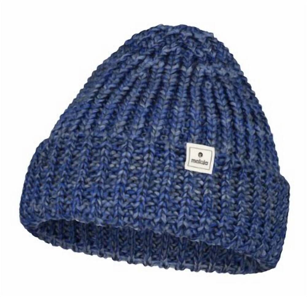 NEW MALOJA ortigara knitted beanie in bright cobalt multi